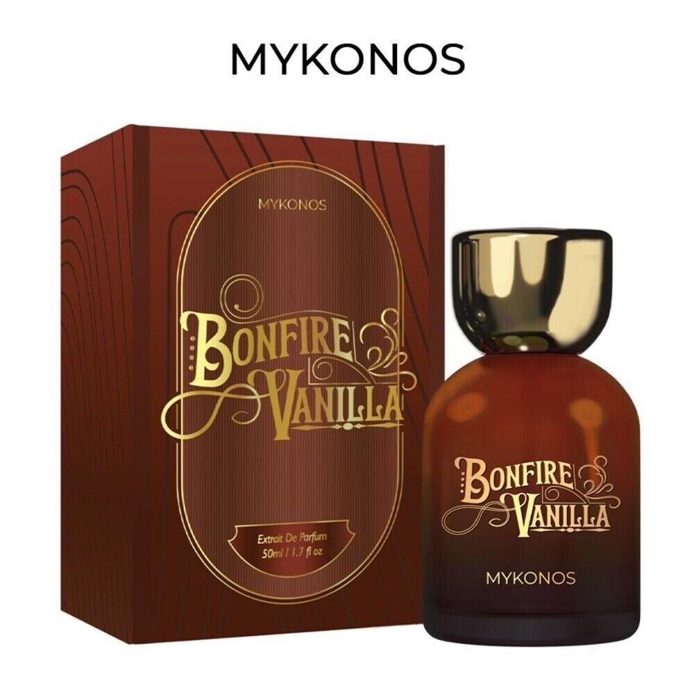 MYKONOS Bonfire Vanilla Eau de Parfum 50ml Sweet Vanilla Amber Fragrance