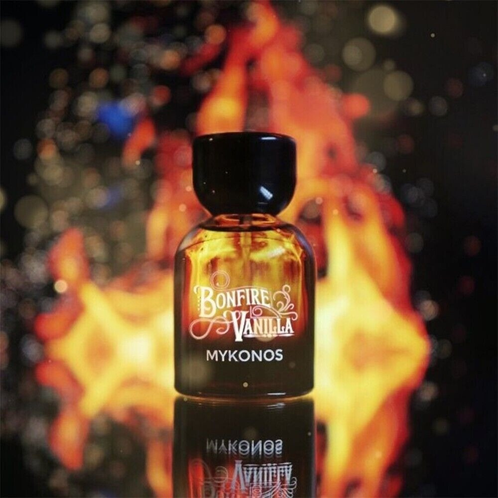 MYKONOS Bonfire Vanilla Eau de Parfum 50ml Sweet Vanilla Amber Fragrance
